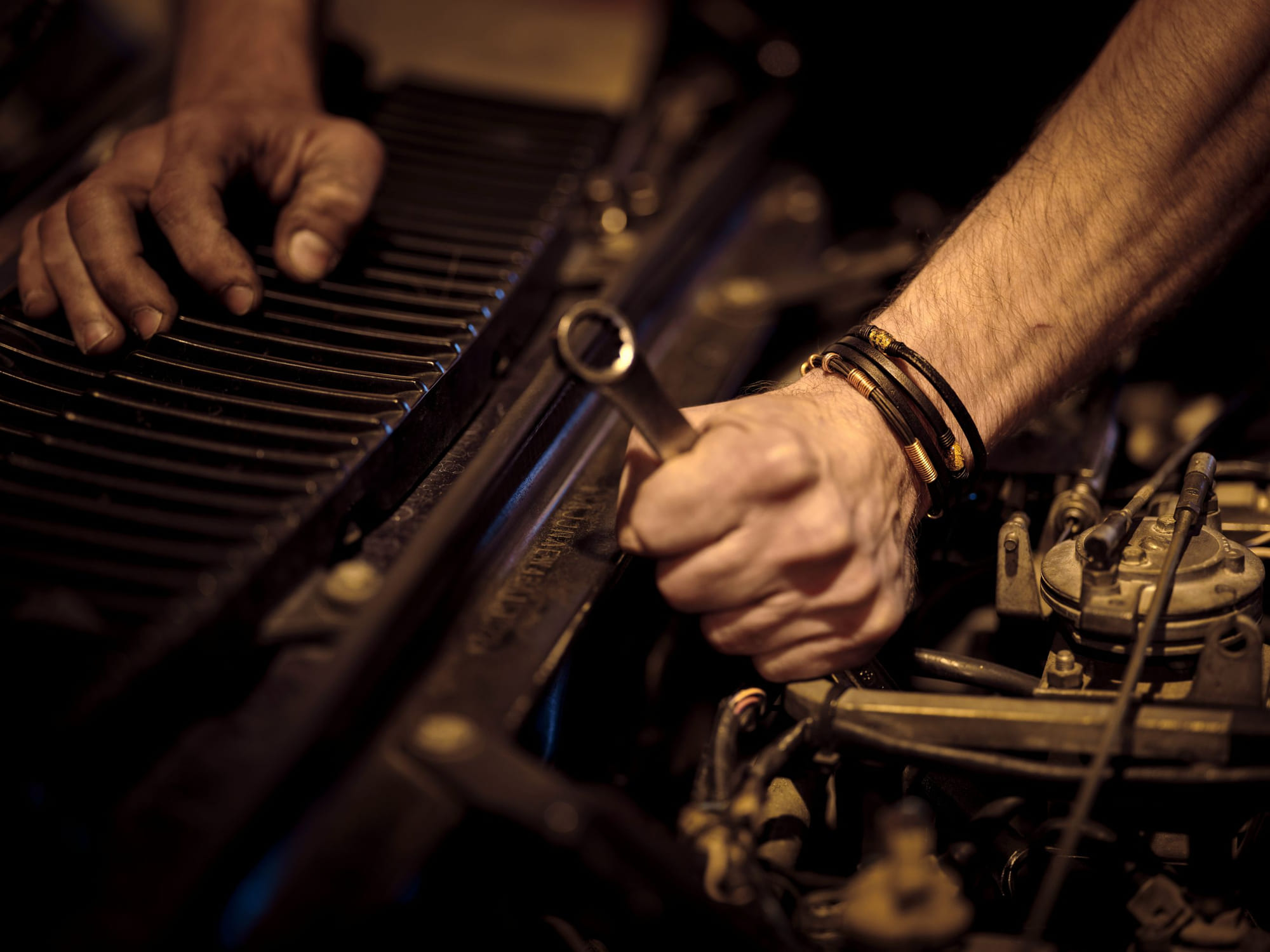 Mechanic at work in the workshop